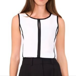 2 Halogen Color Block Sleeveless Blouses